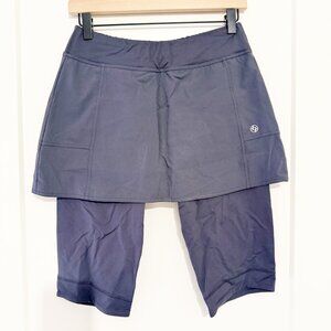Lija Gray Athletic Skort Capri Leggings S
